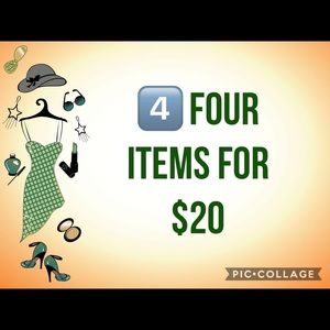 Bundle and save four items with this 4️⃣ for $20